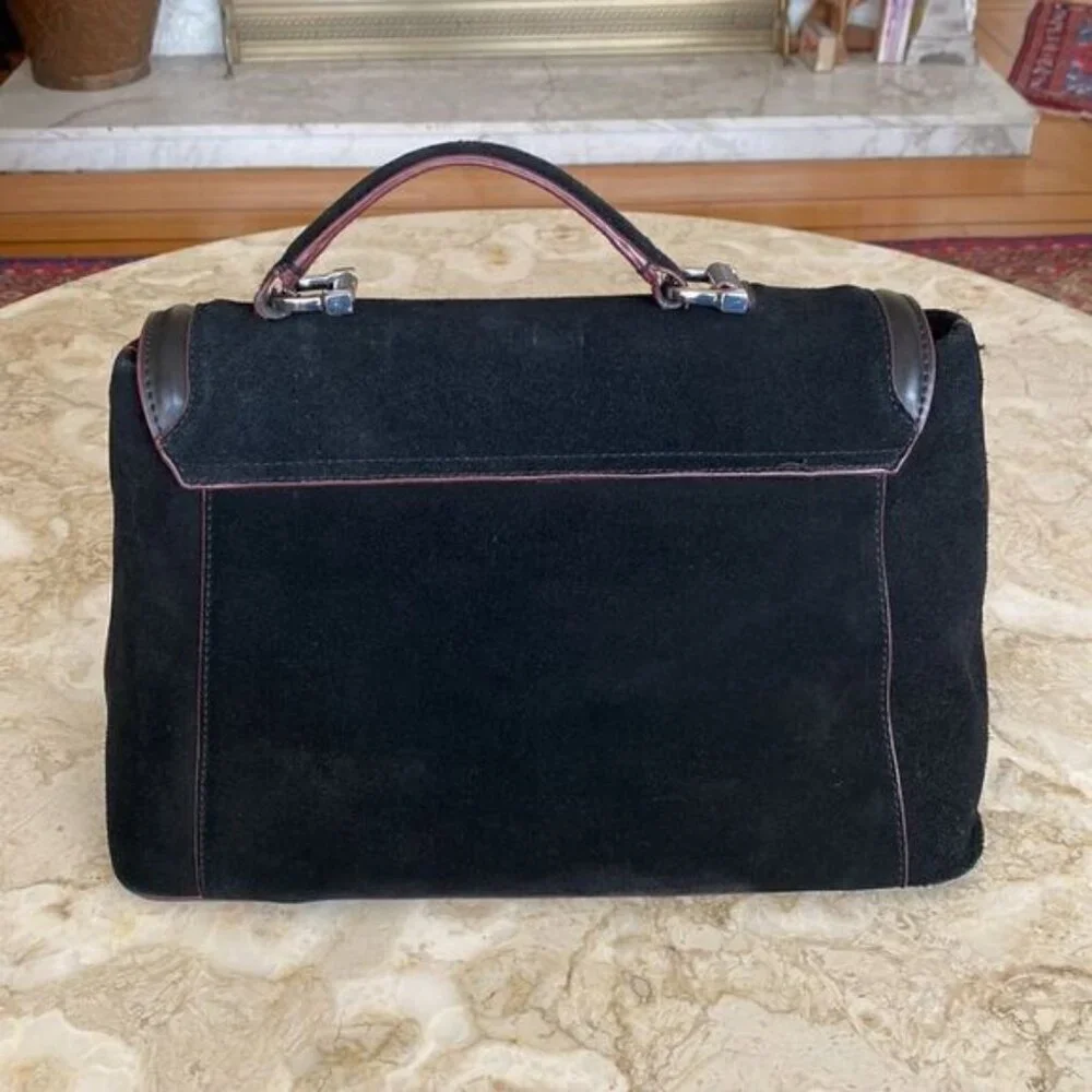 Zara Basic Collection Suede Satchel Bag - Picture 2 of 7